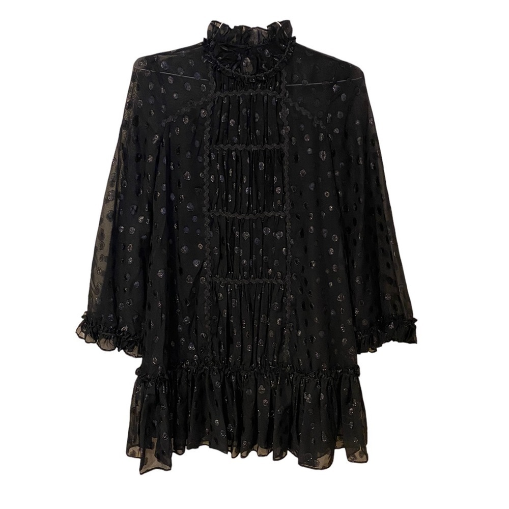 NWT Max Studio | Long Sleeve Short Georgette Dress
